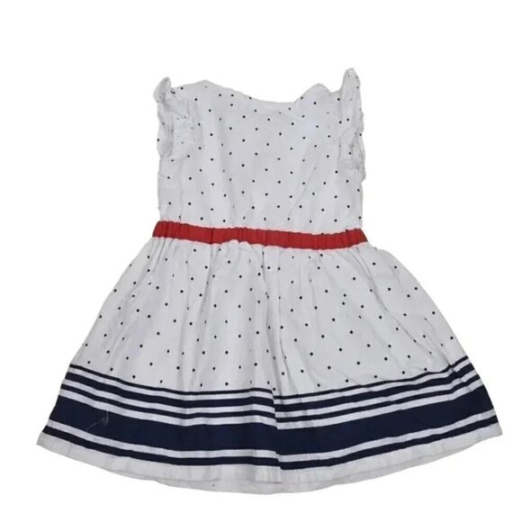 Gymboree Dress Bundle Red White Blue Cotton Floral Polka Dot Size 12-18M - Picture 5 of 10